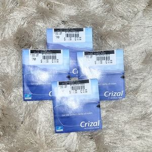 NEW 2 Pairs Polycarbonate Aspherical Crizal Avancce stock lens ( Blanc lens )